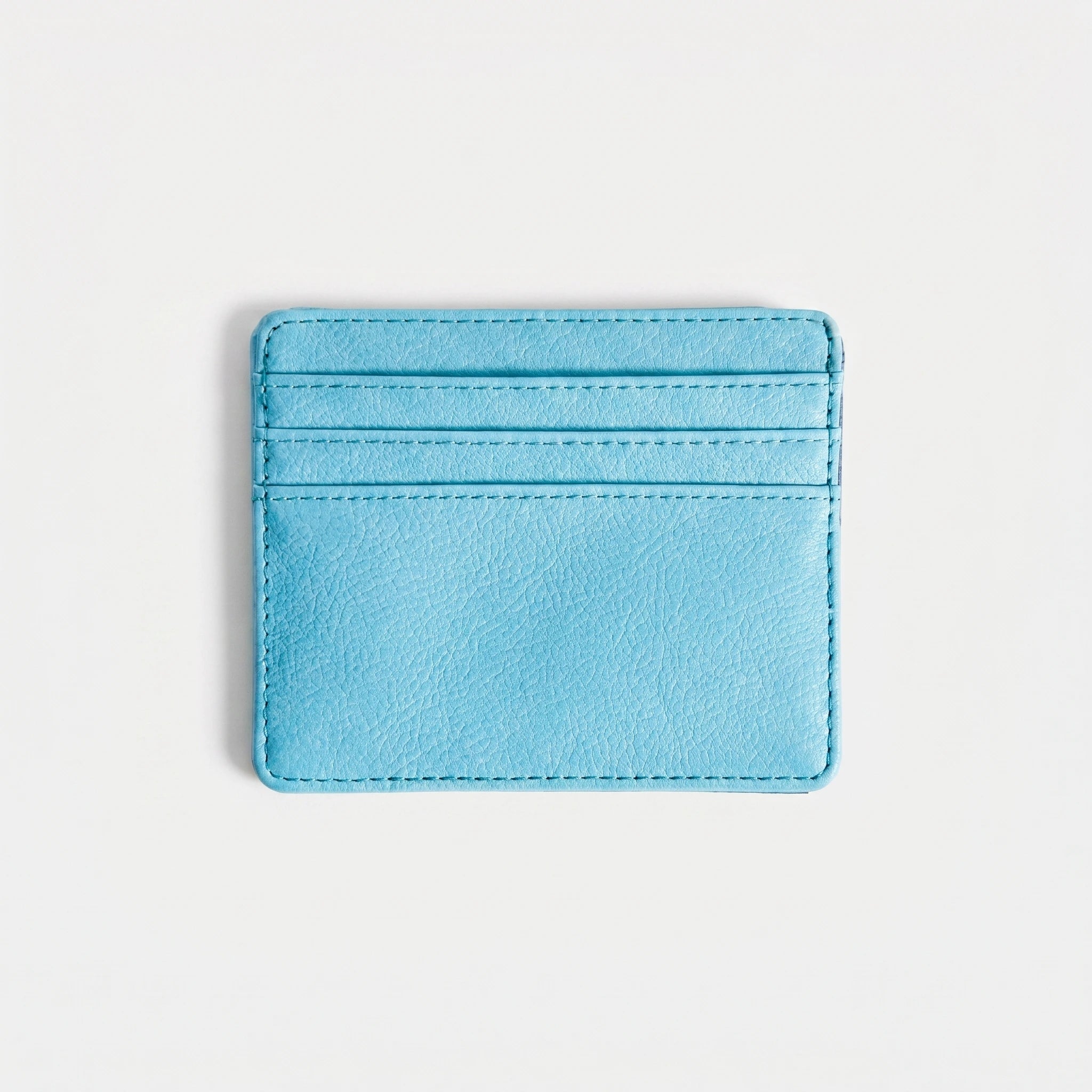Slim Leather Cardholder - Sky Blue
