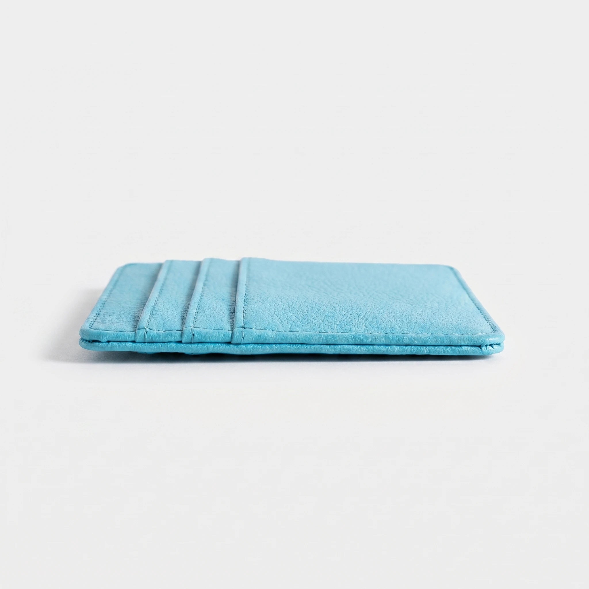 Slim Leather Cardholder - Sky Blue