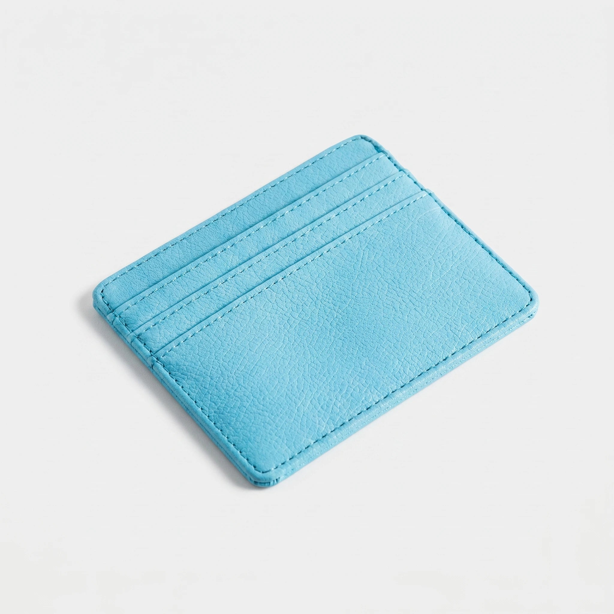 Slim Leather Cardholder - Sky Blue