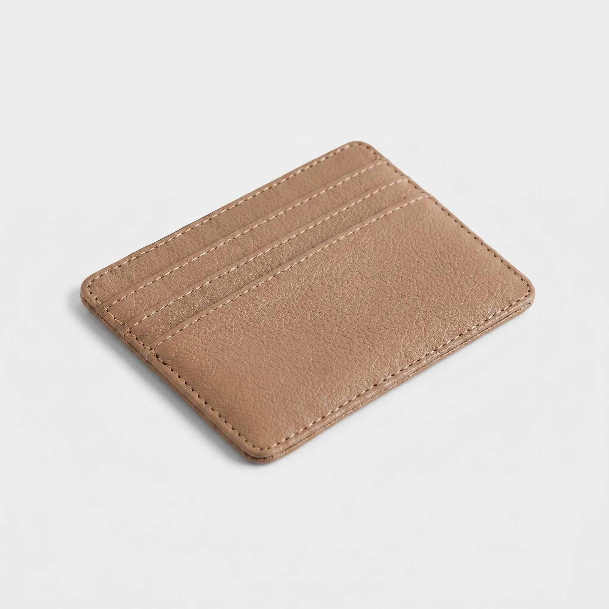 Slim Leather Cardholder - Tan