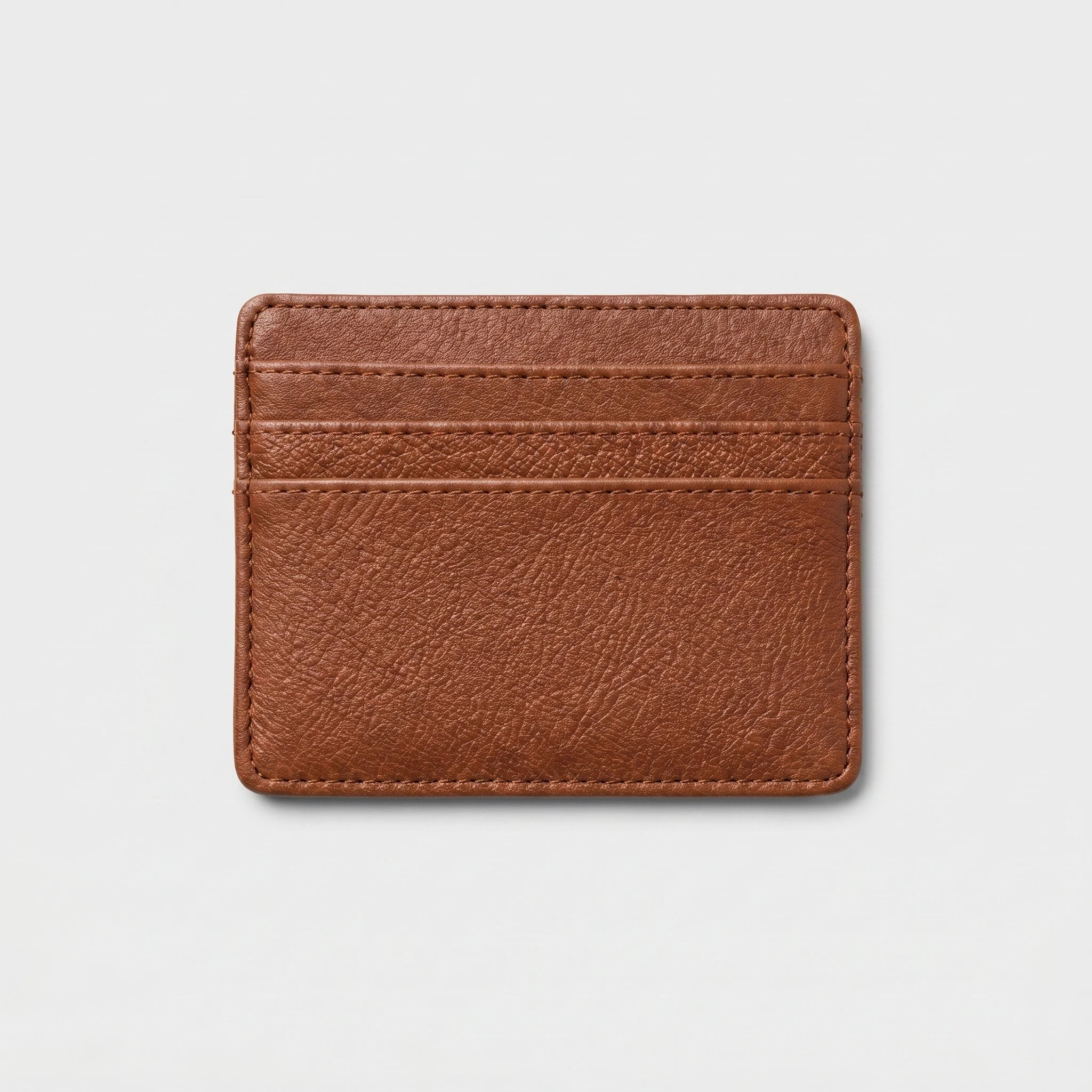 Slim Leather Cardholder - Brown