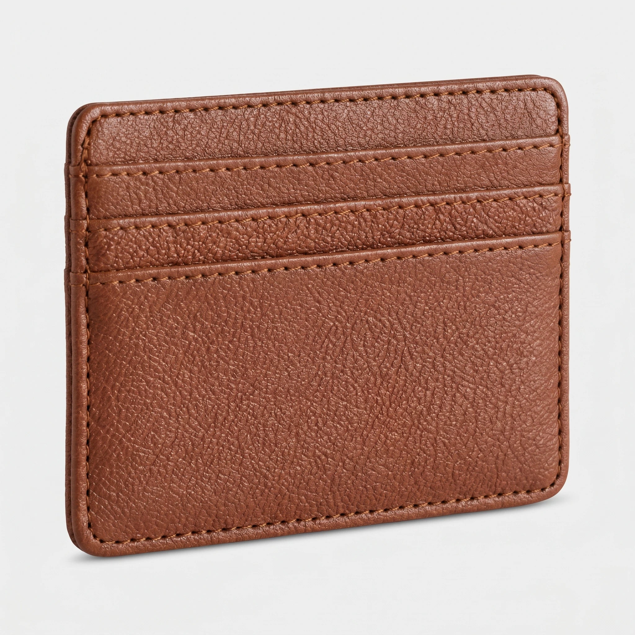 Slim Leather Cardholder - Brown