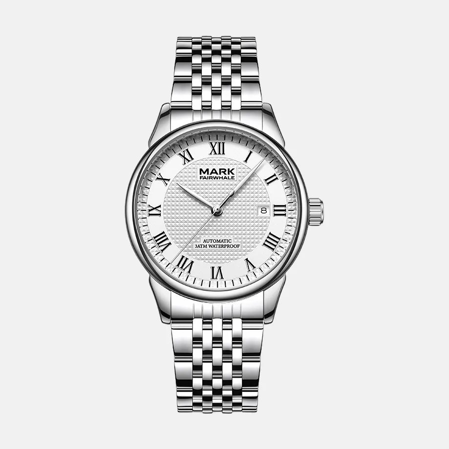 Kron Clapham automatic watch white dial