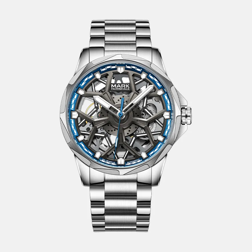 Kron Fulham automatic watch blue dial