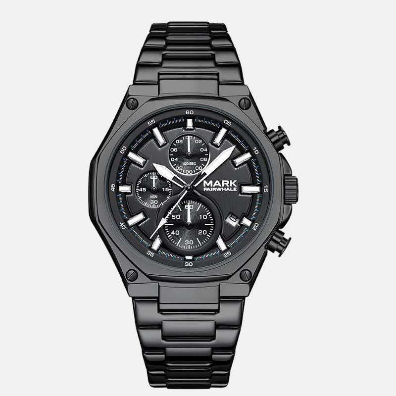 Kron Hendon quartz watch black
