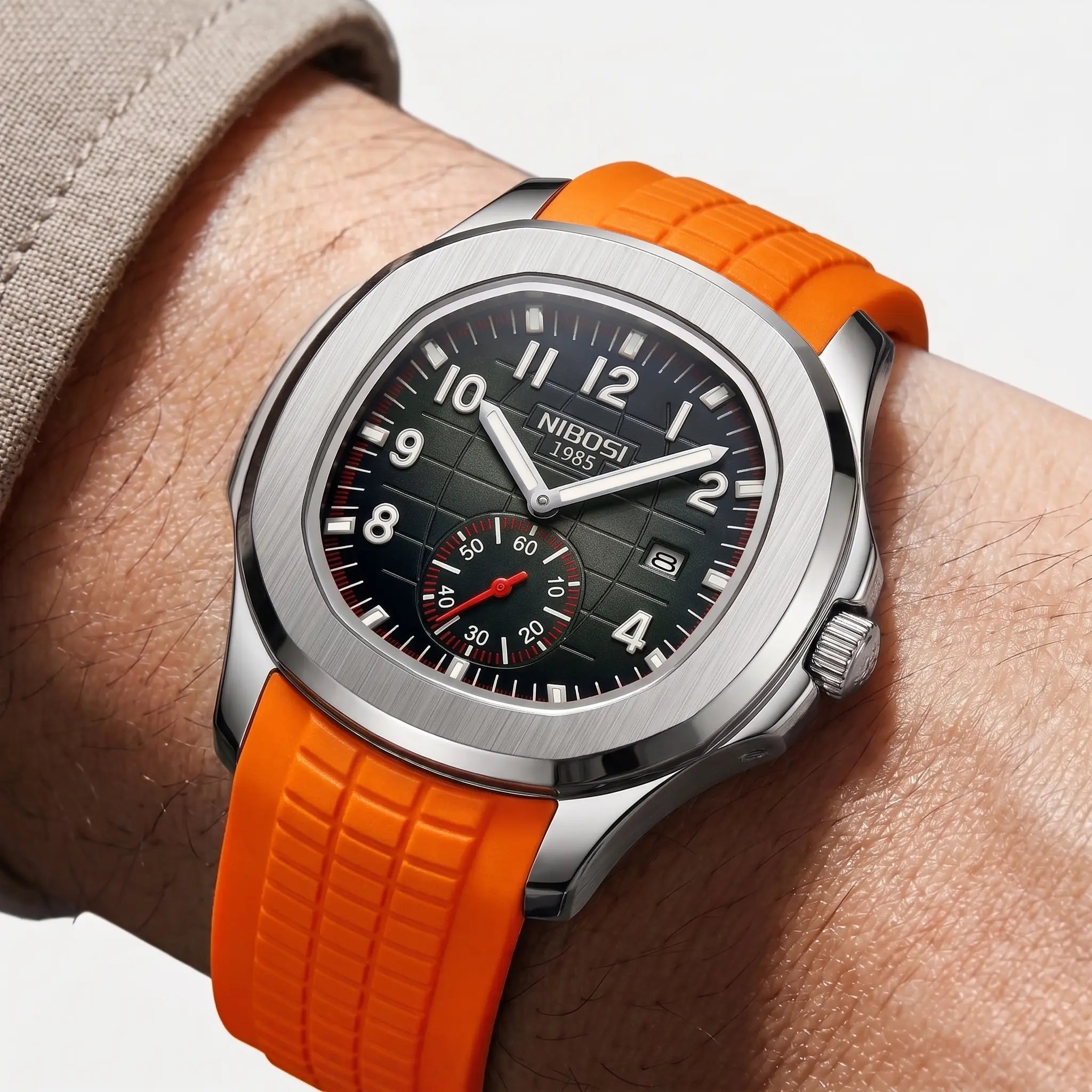 Kron Riviera Sport — Sunset — wrist macro