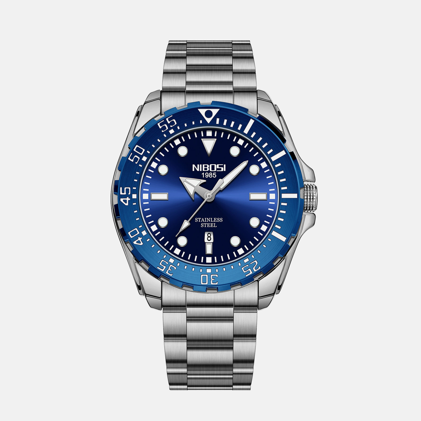 Kron Hood — men's dive watch with stainless steel bracelet
