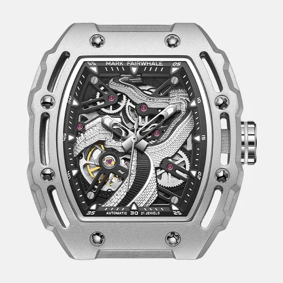 Kron Owain automatic watch white dial